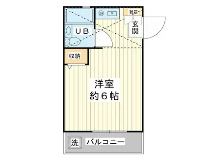 ホワイトコート新浦安(ワンルーム/2階)の間取り写真