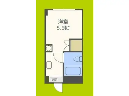 パシフィック新今宮(ワンルーム/3階)の間取り写真