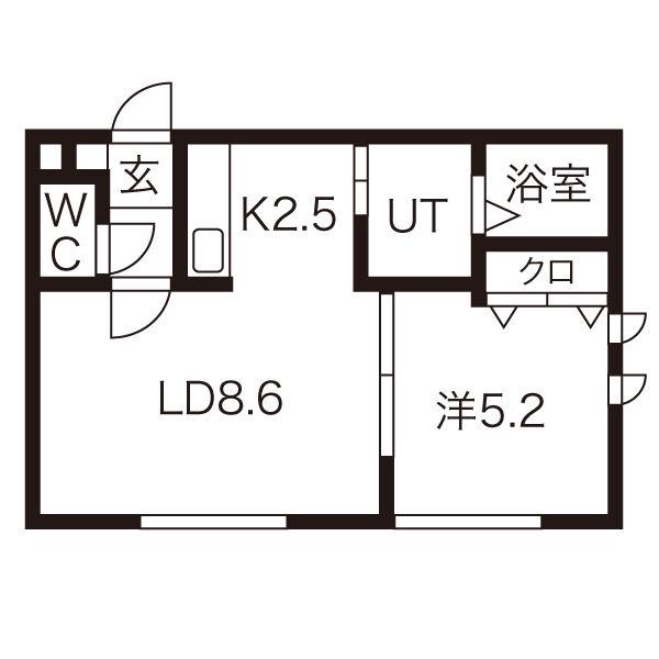 VOLTA(1LDK/2階)の間取り写真
