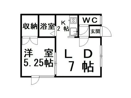 STANZAリヴィエラ(1LDK/1階)の間取り写真