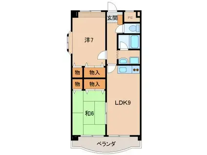 アヴァンセ21(2LDK/2階)の間取り写真