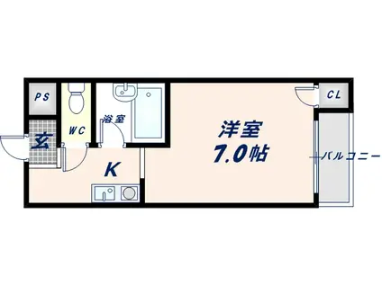 林マンション(1K/4階)の間取り写真