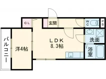 THE NOBLES 戸畑I(1LDK/2階)の間取り写真
