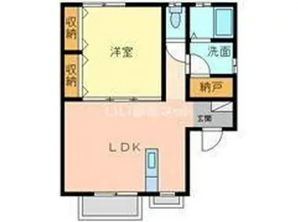 平塚ハイツ(1SLDK/2階)の間取り写真