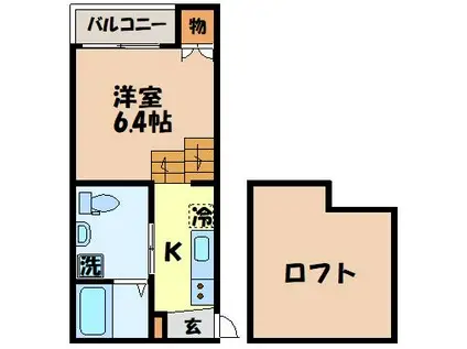 CIRCLE T WASHIZAKI(1K/2階)の間取り写真