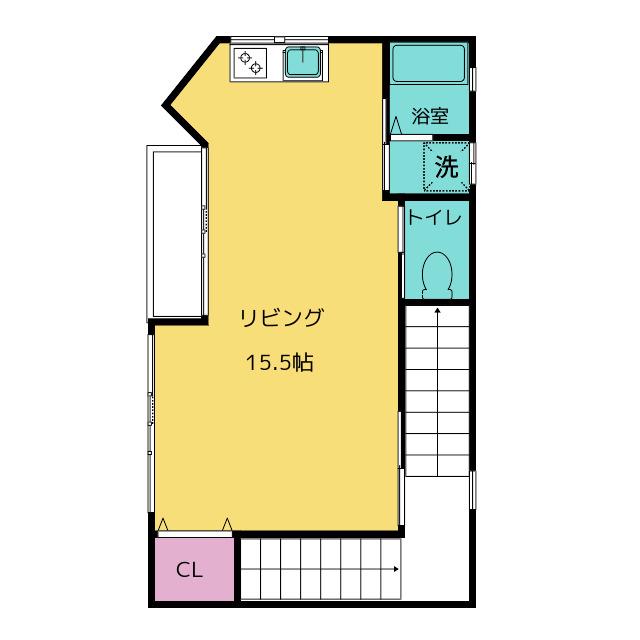 アパルトイサカ(ワンルーム/2階)の間取り写真