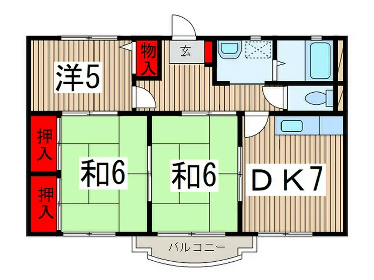第3サンハイツコイヌマA 2階階 間取り