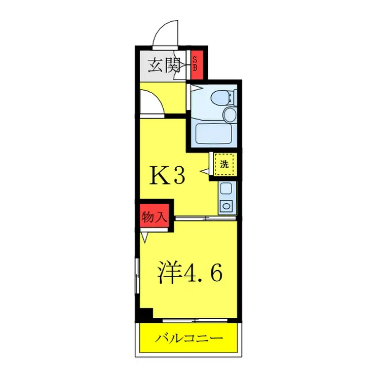 ヘリオス378立川 4階階 間取り