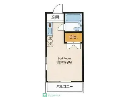 ドリームゲート祖師谷(ワンルーム/1階)の間取り写真