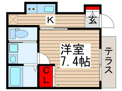 レフォルテ(1K/1階)の間取り写真