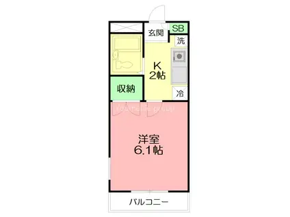 パレス小澤弐番館(1K/1階)の間取り写真