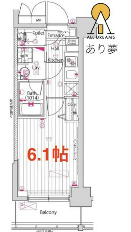 ガーラ横濱関内グランドステージ 4階階 間取り