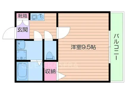 クレスト鷹合(1K/2階)の間取り写真