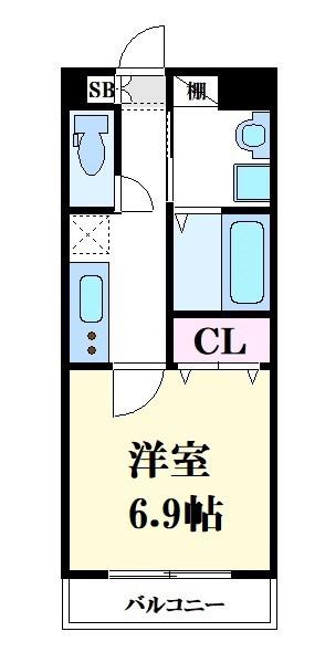 MISTRAL千代田町(1K/5階)の間取り写真