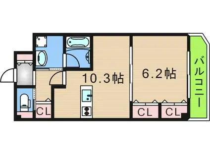 MAYFER(1LDK/3階)の間取り写真