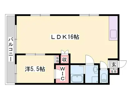 PERFECTLIFE姫路(1LDK/3階)の間取り写真