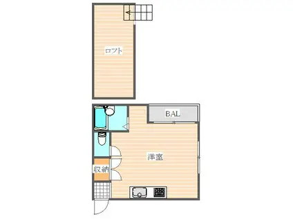 ヤマトドリーム(1K/1階)の間取り写真