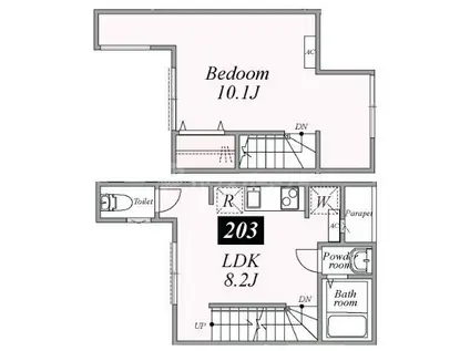RELATION青砥(1LDK/2階)の間取り写真