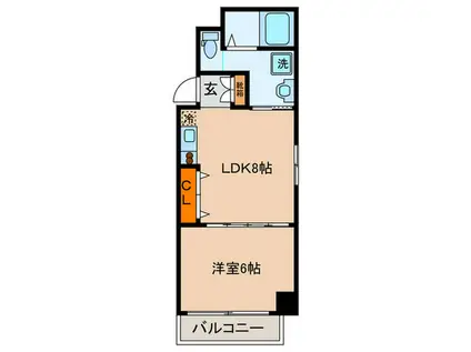 エステムコート京都駅前KOTO(1LDK/3階)の間取り写真