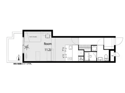 ライオンズマンション小石川第3(ワンルーム/3階)の間取り写真