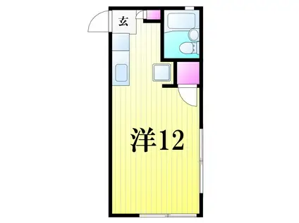 グレース(ワンルーム/2階)の間取り写真