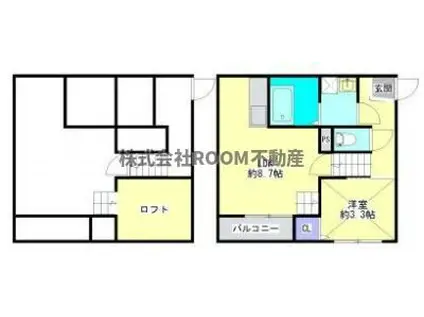 DOLCE VITA西町(1LDK/1階)の間取り写真