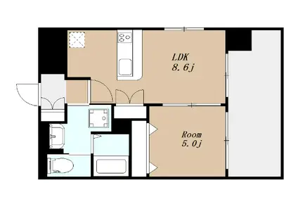 LUXE新大阪I(1LDK/7階)の間取り写真