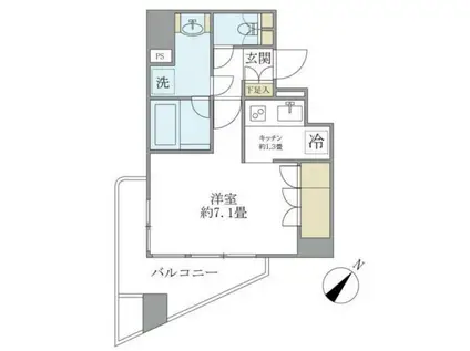 KDXレジデンス日本橋箱崎(1K/7階)の間取り写真