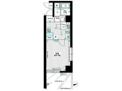 カテリーナ浅草(1K/2階)の間取り写真