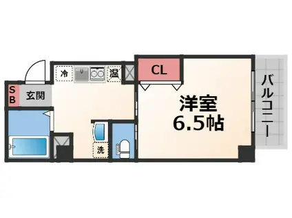 みおつくし布施(1K/8階)の間取り写真