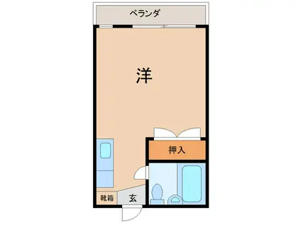 サンシャイン(1K/2階)の間取り写真