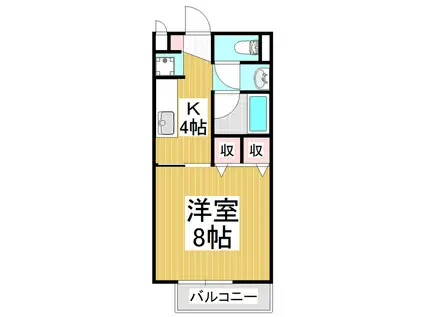 コーポHAL(1K/1階)の間取り写真