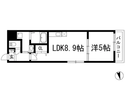 フジパレス池田南Ⅱ番館(1LDK/3階)の間取り写真