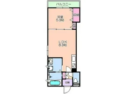 荒本フラワーレジデンス(1LDK/3階)の間取り写真