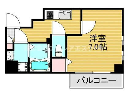 ユーシン福島(1K/5階)の間取り写真