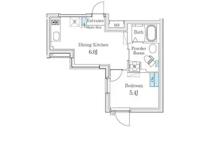 フィーカ池袋(1DK/2階)の間取り写真