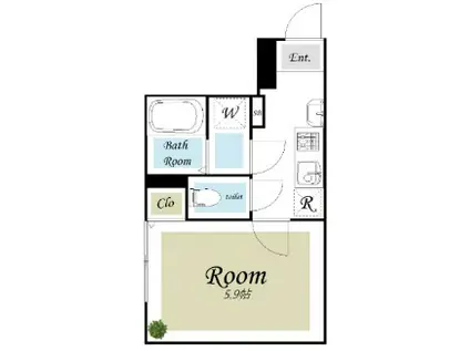 THE OPAL(1K/2階)の間取り写真