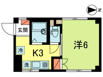 ハイムFTIII(1K/4階)の間取り写真