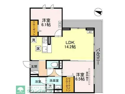 マルシェル館浦和美園(2LDK/3階)の間取り写真