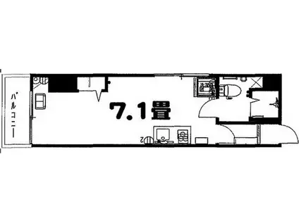 木の花ハイツ(ワンルーム/3階)の間取り写真