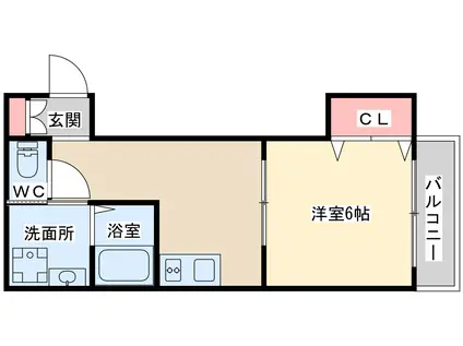 東梅田レジデンス小島(1K/3階)の間取り写真