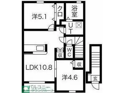 SYO-EI(2LDK/2階)の間取り写真