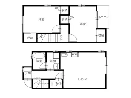 ラ・ヴィータ178(2LDK/1階)の間取り写真