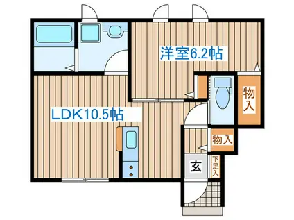 ひよりハウス小田原(1LDK/1階)の間取り写真
