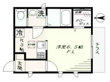 BREEZZA YAHIRO(1K/2階)の間取り写真