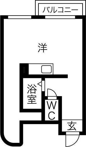 サンレスポワール天六(ワンルーム/1階)の間取り写真
