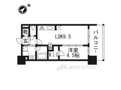 プレサンスロジェ京都西大路(1LDK/3階)の間取り写真