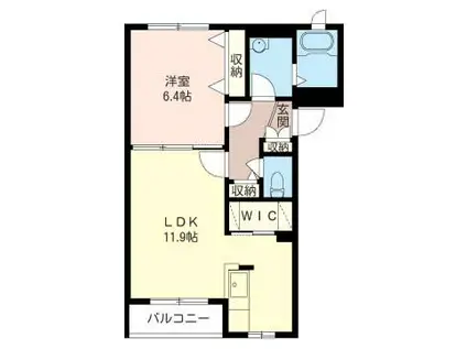 ドラゴン ベル(1LDK/1階)の間取り写真