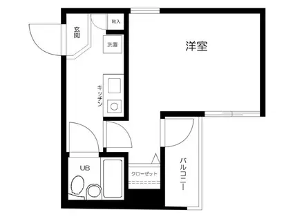 プレール明大前(1K/2階)の間取り写真