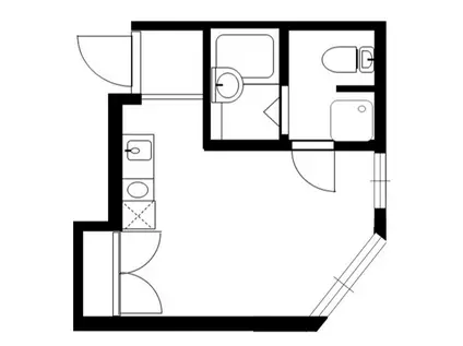 イクシオ生麦(ワンルーム/2階)の間取り写真